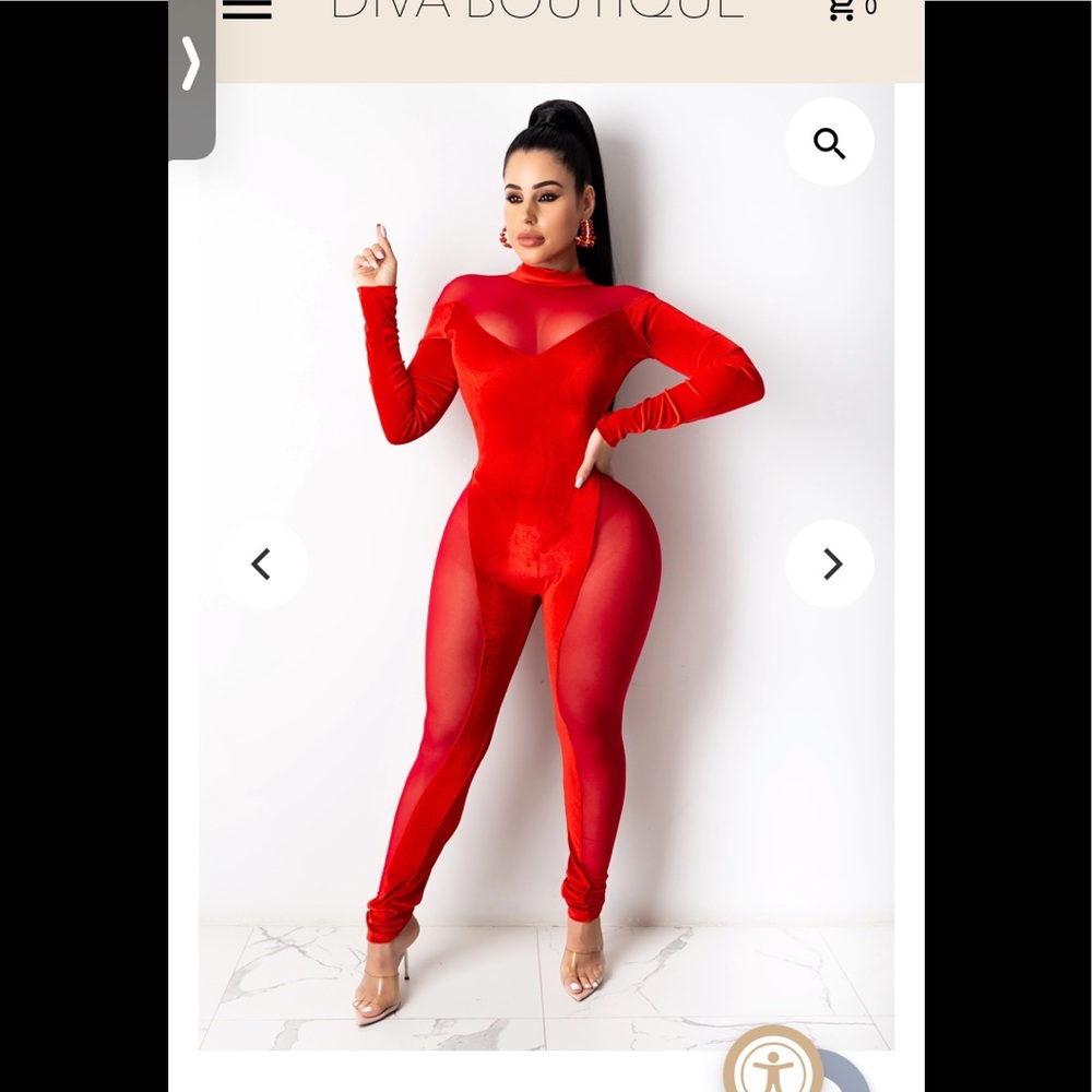 Red jumpsuit
